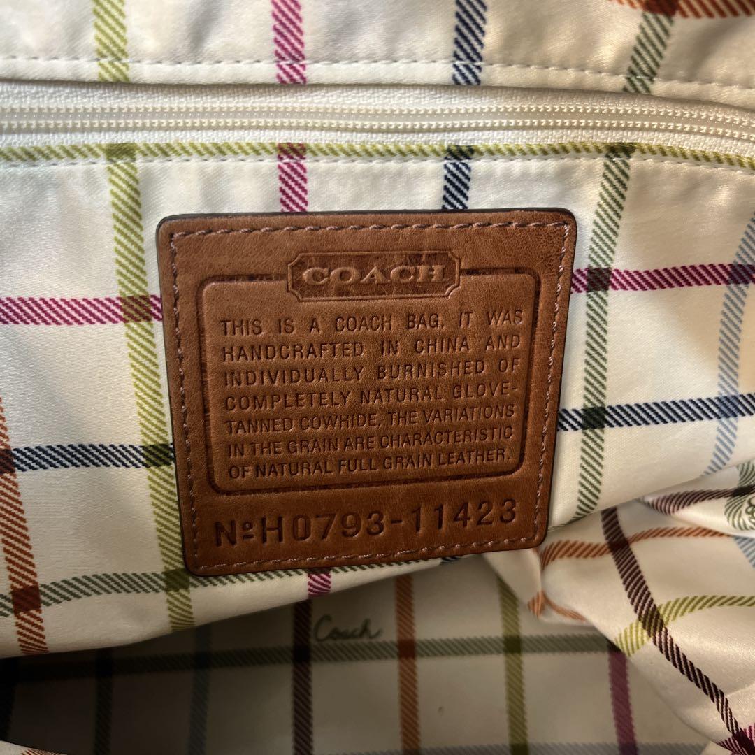希少 COACH コーチ ブリーカー レザー ダッフルサック ショルダーバッグ
