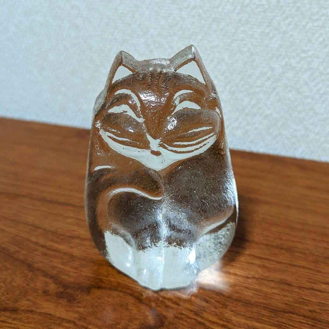 コレクション ロイヤルクローナ ねこ 置物 ガラス 猫 ネコ オブジェ