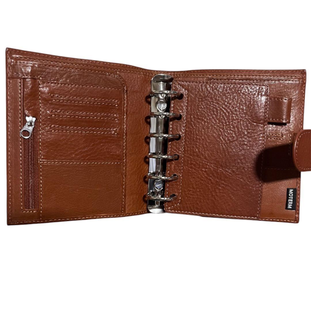 moterm モータム システム手帳 ミニ6 キャラメル25,30mmリング