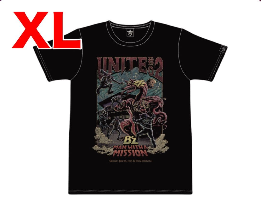XLサイズ B´z UNITE #02 コラボTシャツ マンウィズ 28日 新品 B'z