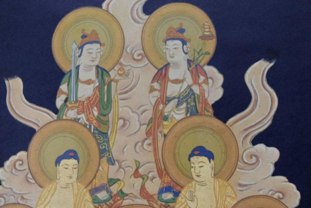 【複製】作者不詳/弘法十三佛図/十三仏図/工芸品/掛軸/名家伝来/AA-332