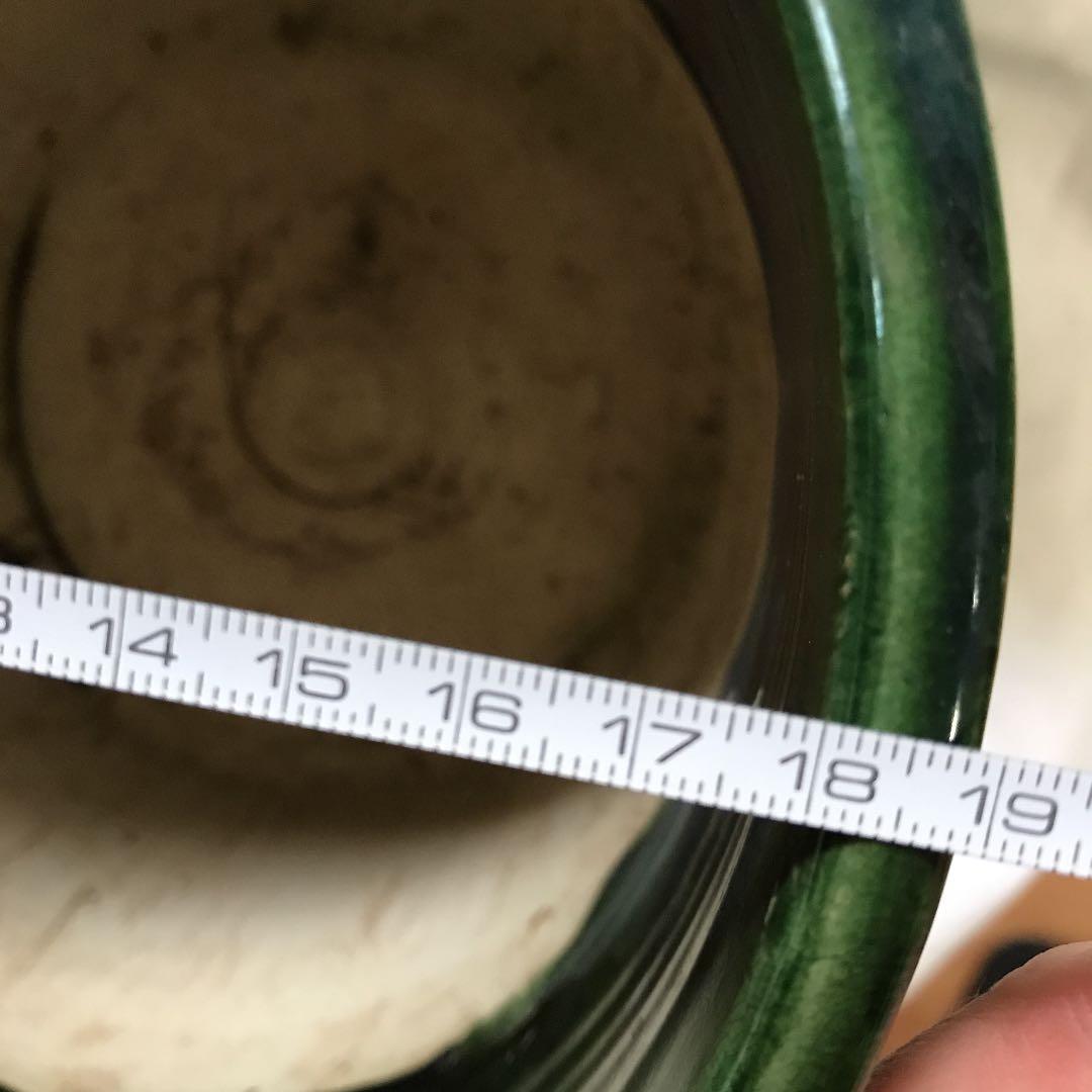 火鉢 在銘織部菊抜き火鉢時代アンティーク大正昭和レトロ古民具鉢