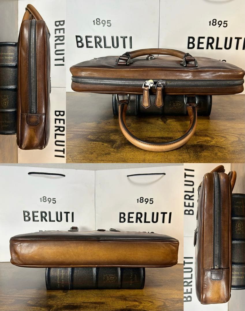 極美品　オルガ期 Berluti アンジュール ヴェネチアレザー ブリーフケース
