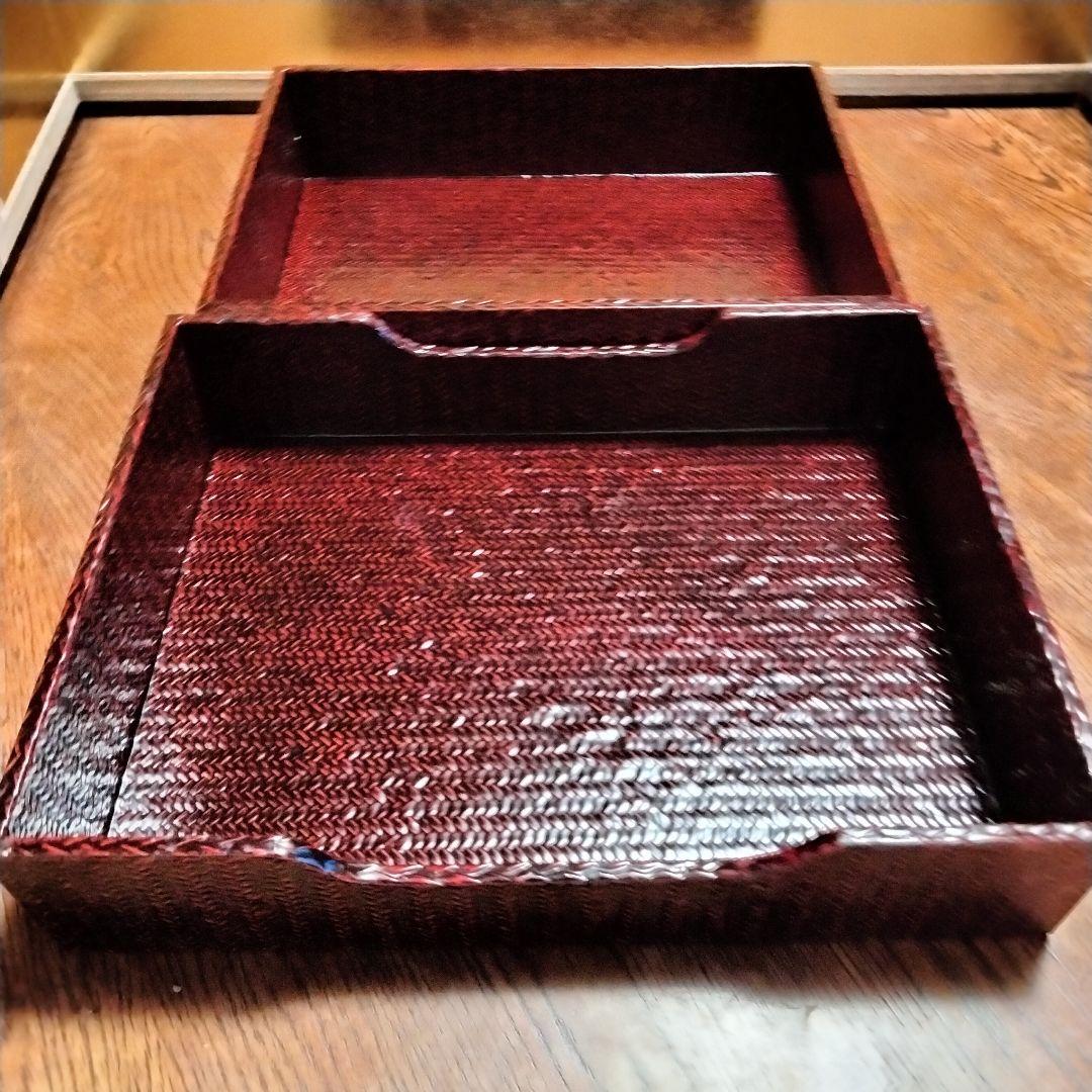 久留米籃胎漆器□九籃□文庫□伝統工芸品□書類入れ□
