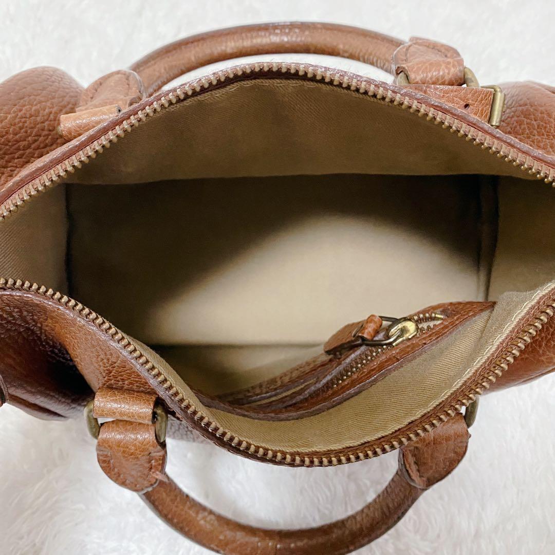 ポロラルフローレン ミニボストンバッグ　ハンドバッグ レザー 本革