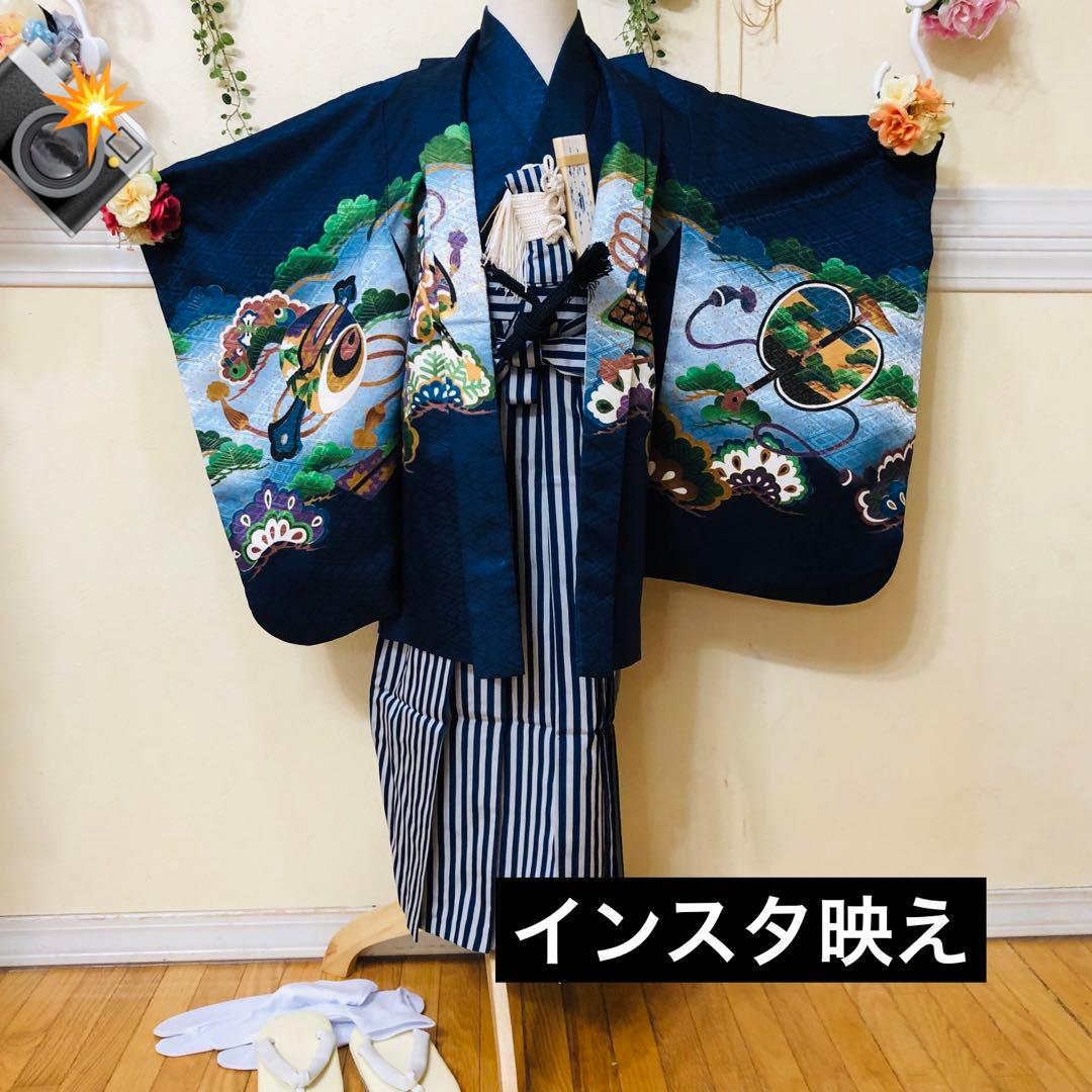 七五三五歳‼️完全️フルセット❤️日本男鷹凛々しい‼️お家からは揃えるなし