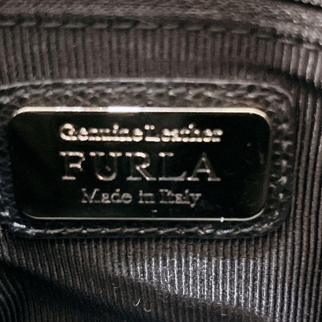極美品✨FURLA パイパー 2way ハンドバッグ ショルダーバッグ 黒 M