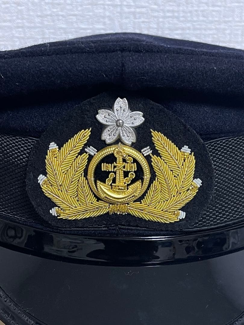 新*線様 大日本帝国海軍 士官軍帽 制帽 58cm 複製品 日覆