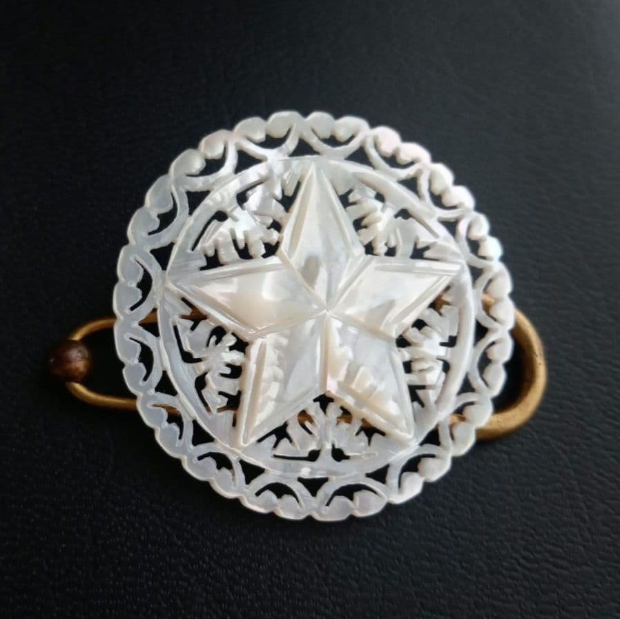 ヴィンテージベツレヘムパール五芒星ブローチせかほし ベツレヘム