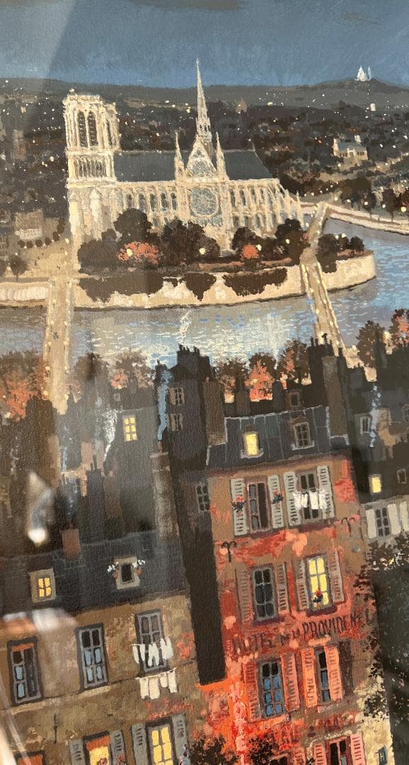 ミッシェル・ドラクロワ真作 「サンジャック通り」 2005年 シルク