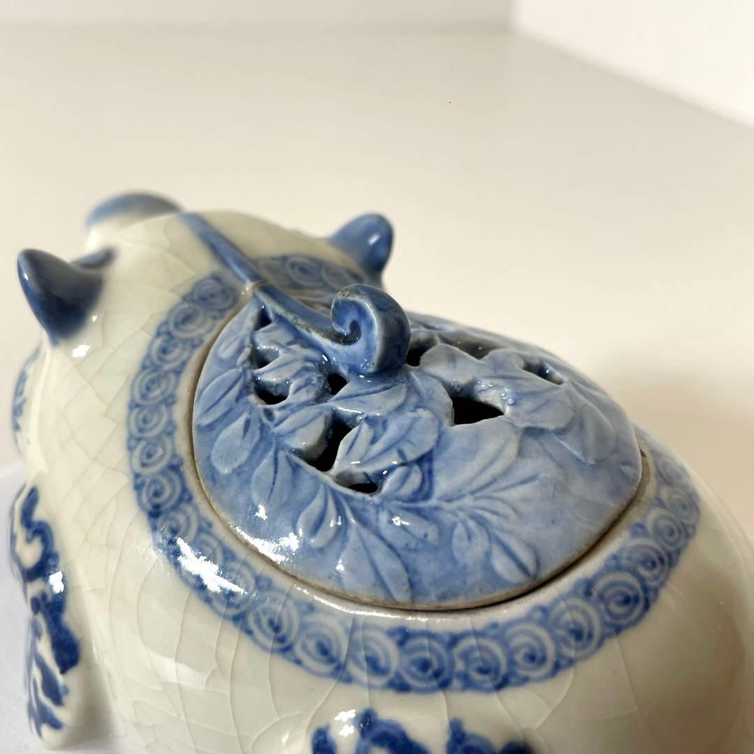 XG446 古染付・猪型香炉・古染付・伊万里・香炉・骨董・中国古玩 工芸品