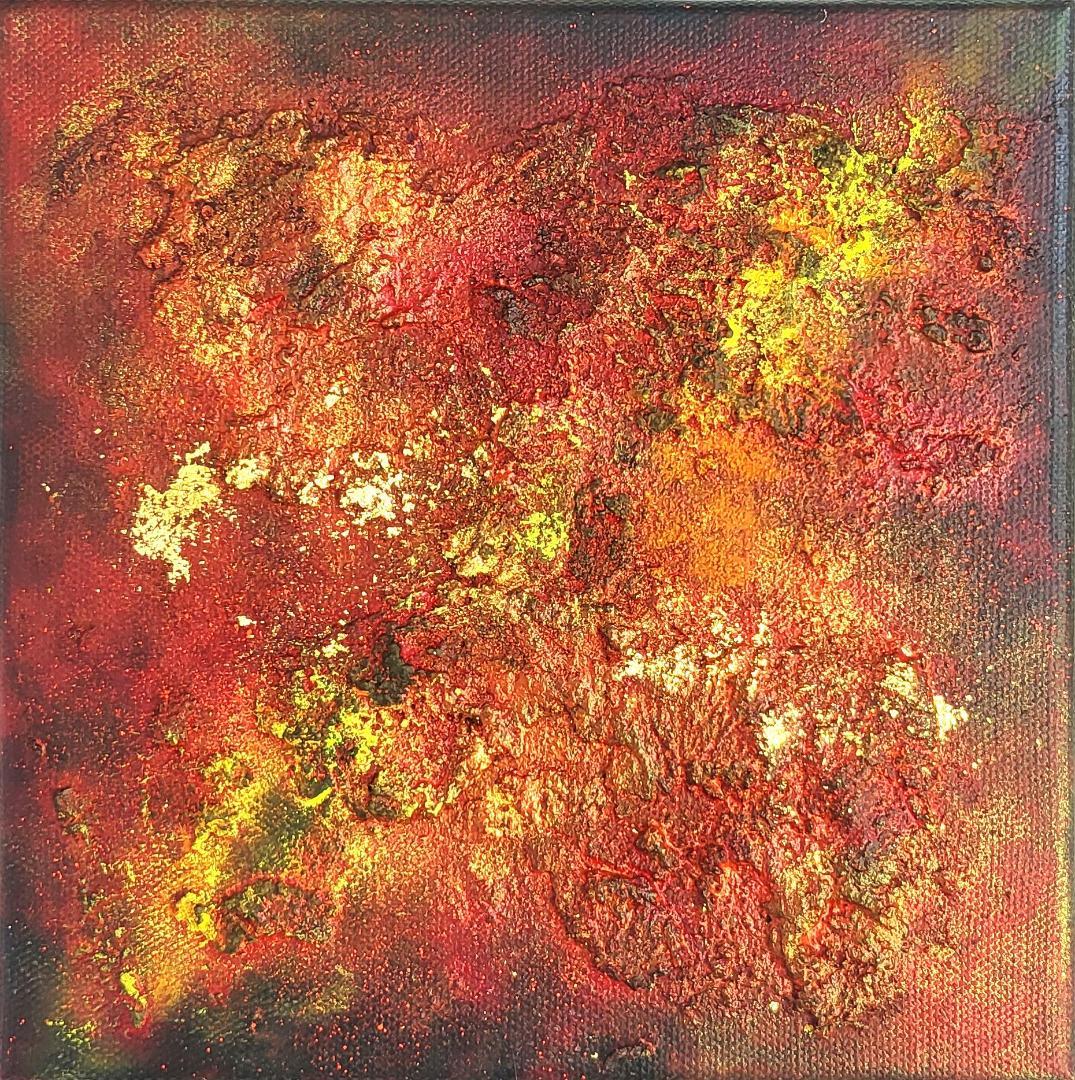 【専用】地中の鼓動ー深海にあるもの / テクスチャーアート 18×18㎝