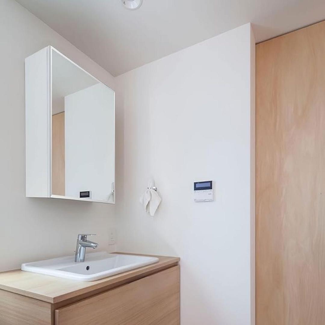 ミラーキャビネット キャビネット 50x60CM ホワイトオーク 洗面鏡 浴室鏡