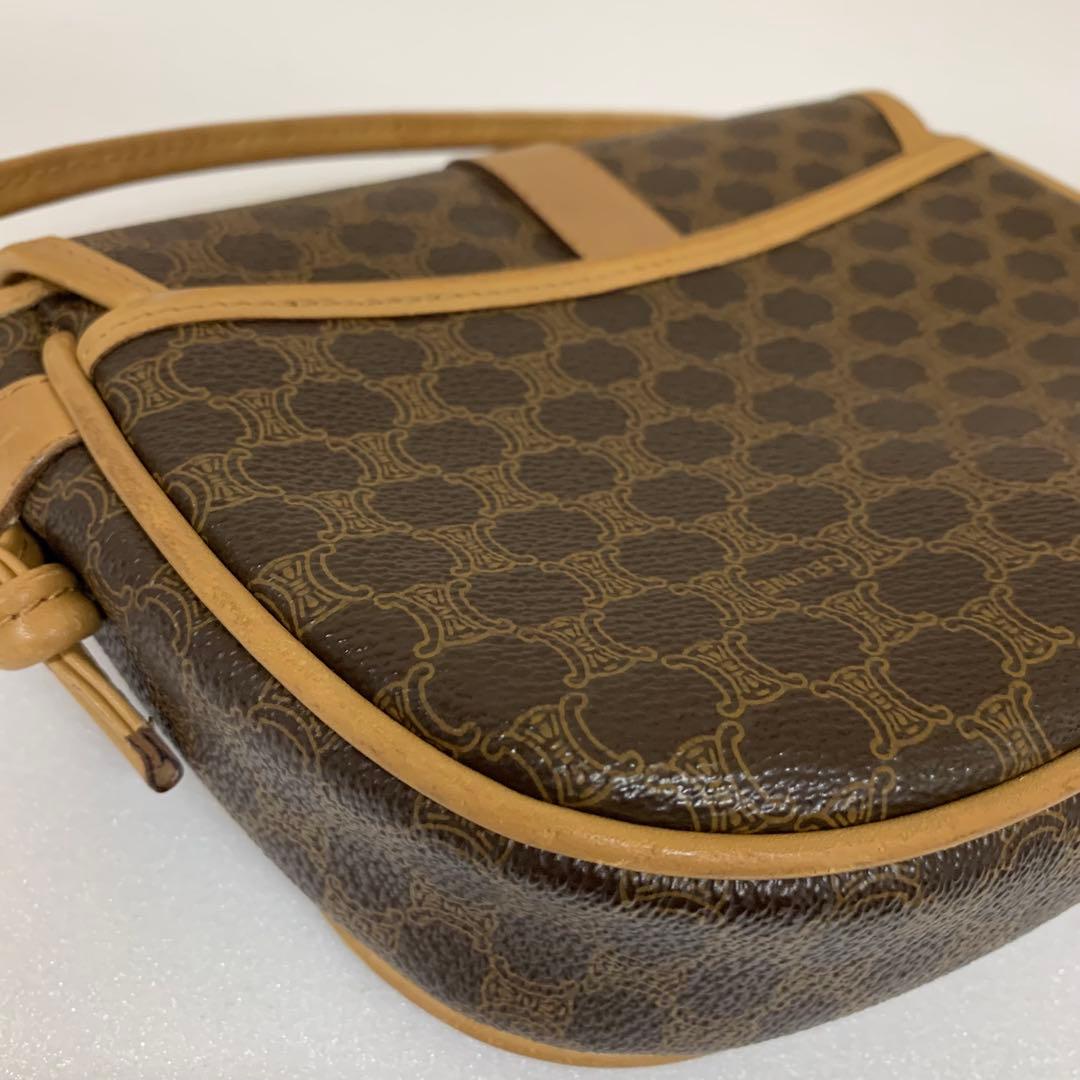 CELINE セリーヌ　マカダム ミニ ショルダーバッグ フラップ付