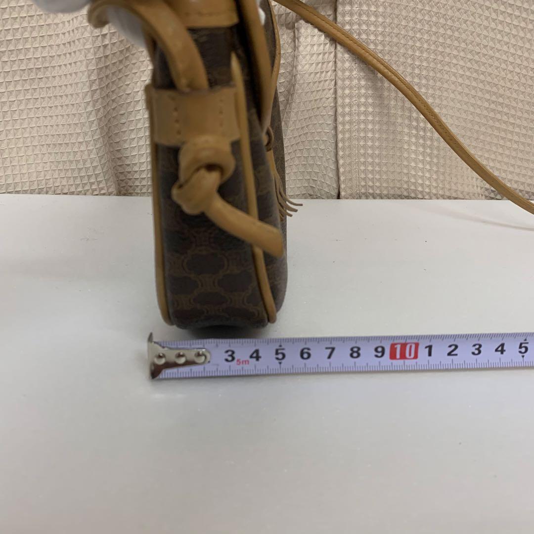 CELINE セリーヌ　マカダム ミニ ショルダーバッグ フラップ付