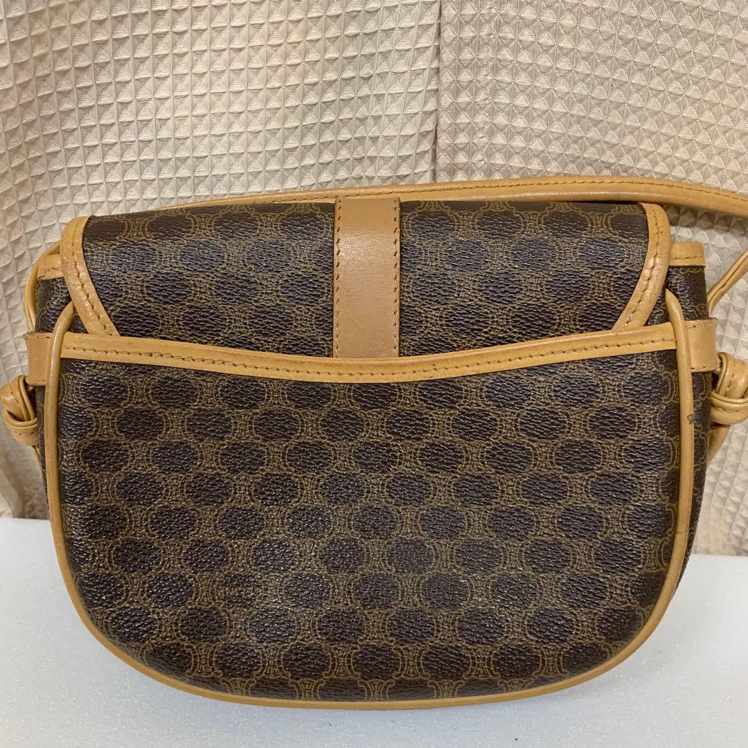 CELINE セリーヌ　マカダム ミニ ショルダーバッグ フラップ付