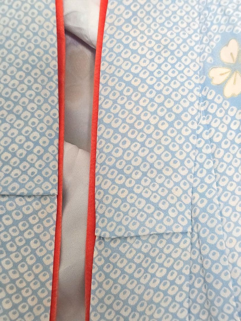 七五三　7歳　水色　着物　セット　女の子 *c85