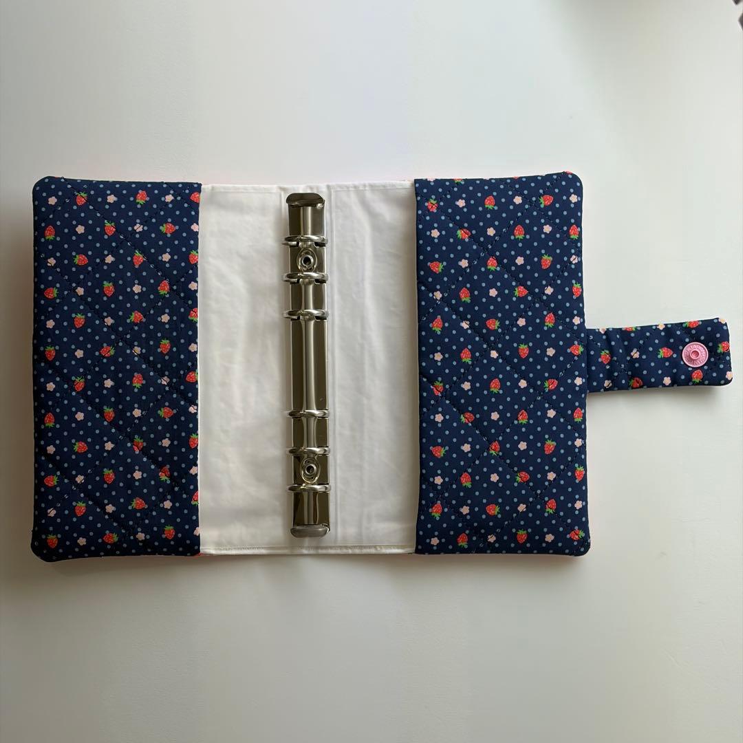 バインダーカバー ピンク ストロベリー A6 韓国 貯金