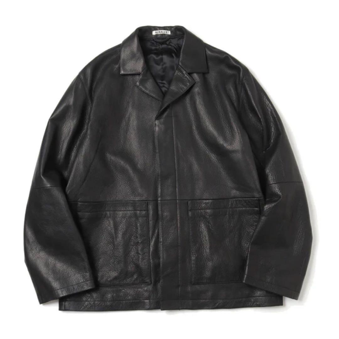 タグ付未使用✨AURALEE レザージャケット 3 ブラック ゴートスキン 本革 AURALEE Goat Leather Jacket | 大阪心斎橋のメンズ洋服のセレクト