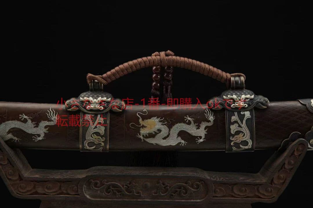 三色銅青龍宝刀 古兵器 武具　刀装具　日本刀　模造刀 居合刀