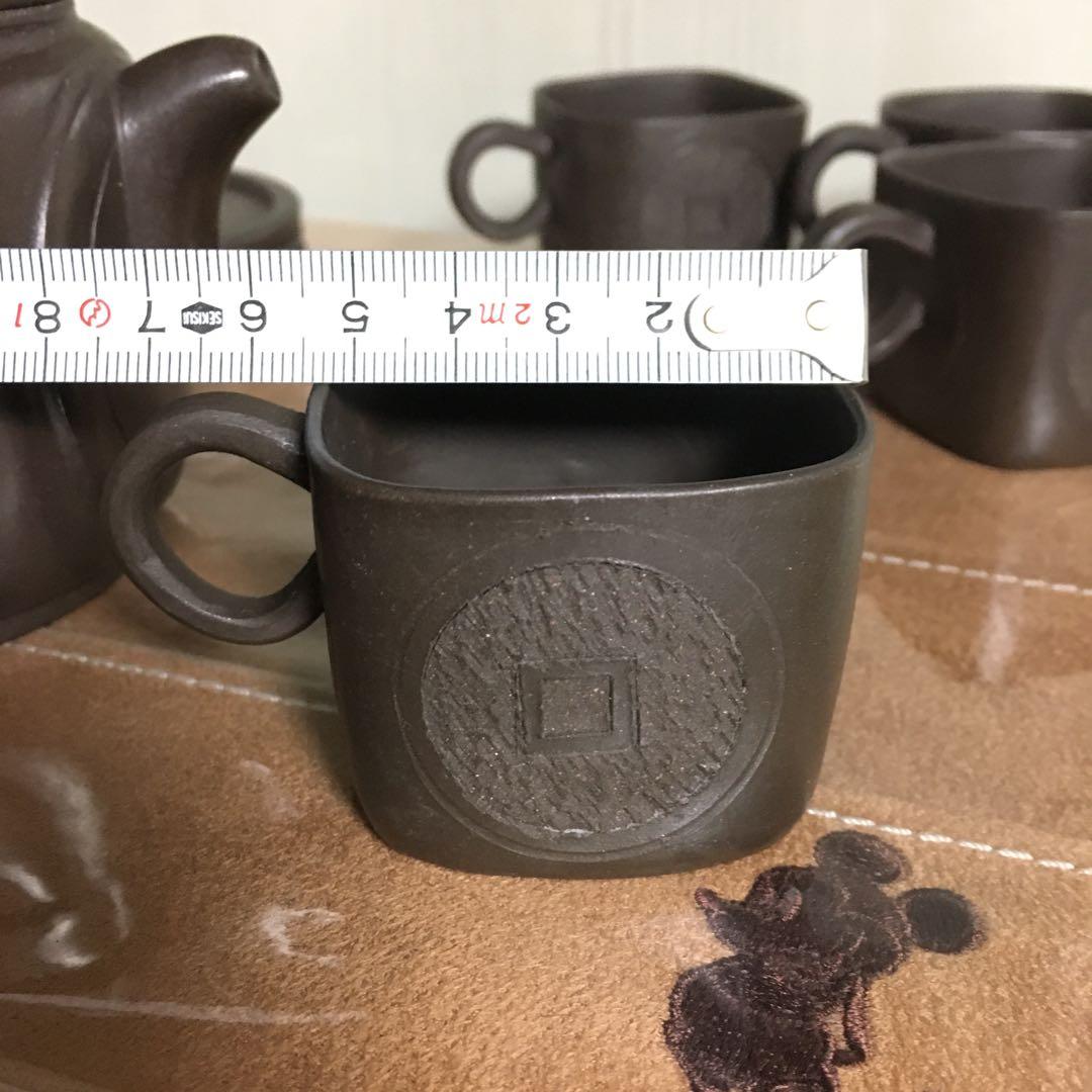 中国茶器　中国宜興　紫砂　朱泥　急須　茶壺　湯呑　菓子皿　骨董品　コレクション