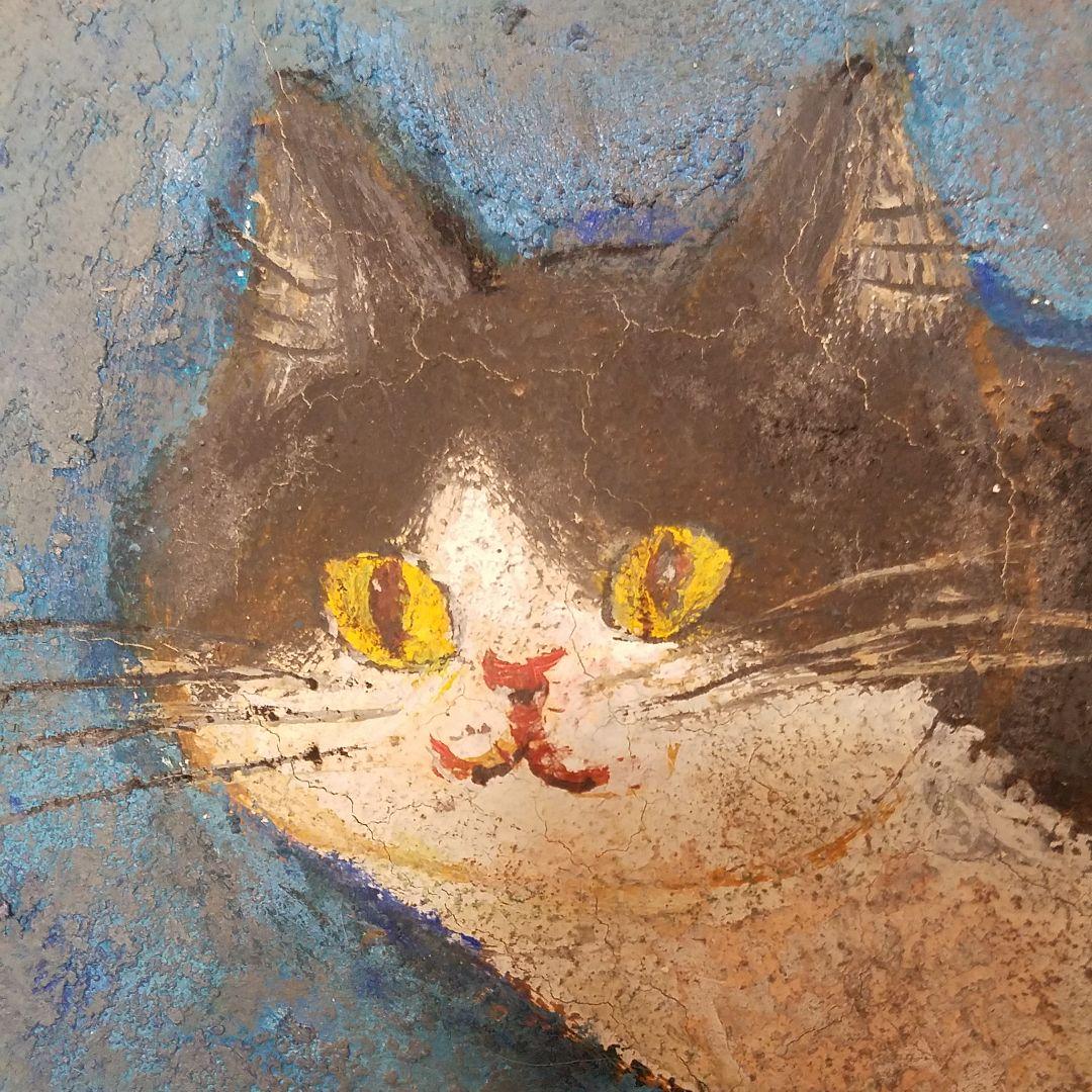 【なつ】猫　油絵69