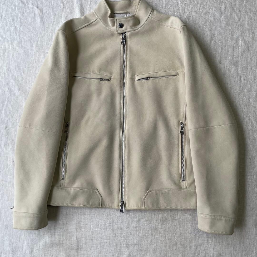 HUGO BOSS 最高峰Tailored 羊革 スエード レザージャケット