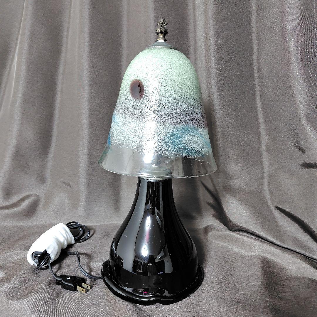 稲嶺盛吉 台座付き大型ランプ 宙吹ガラス工房虹｜琉球ガラス｜