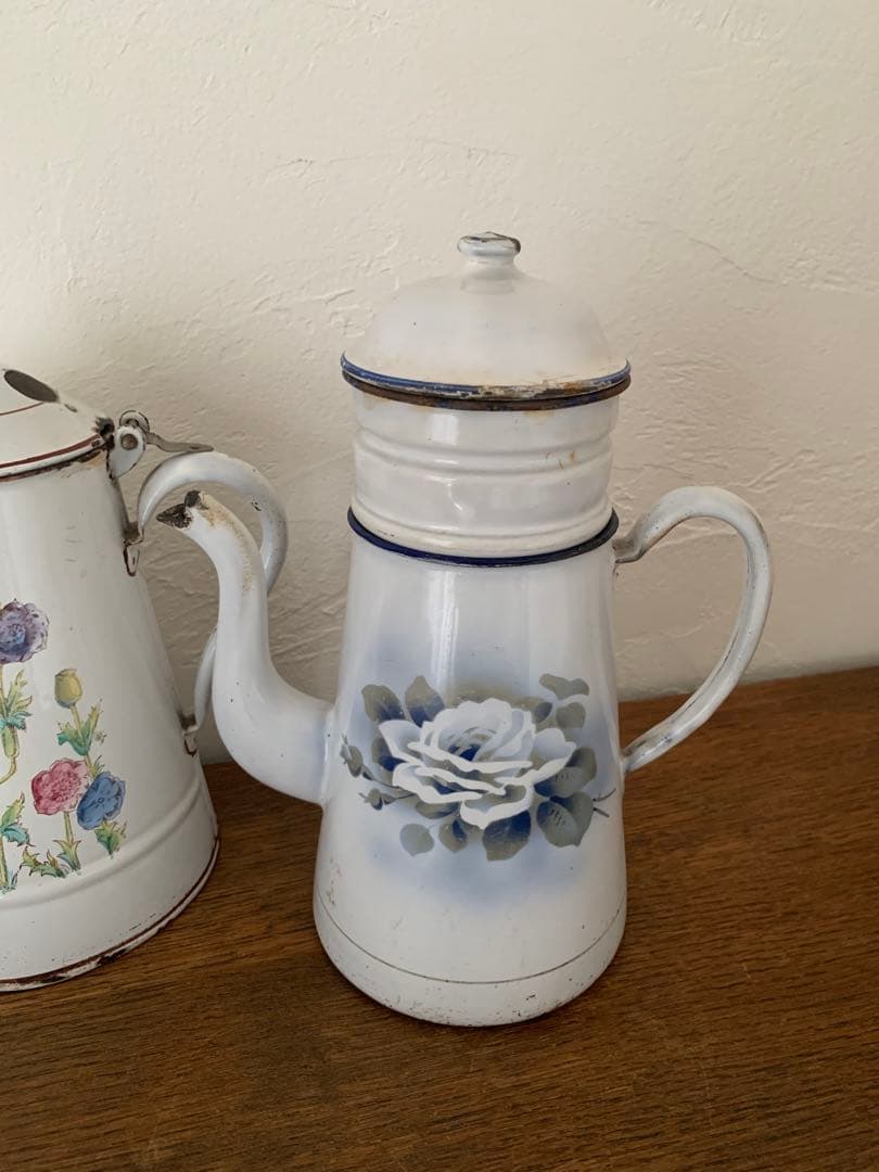 フランスアンティーク ホーローポット ブロカント