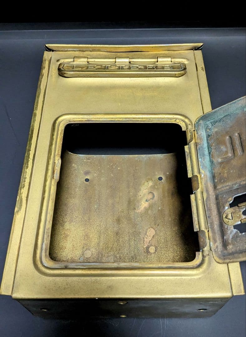 アンティーク真鍮 メールボックス 郵便受け ビンテージ 1920年代 USA