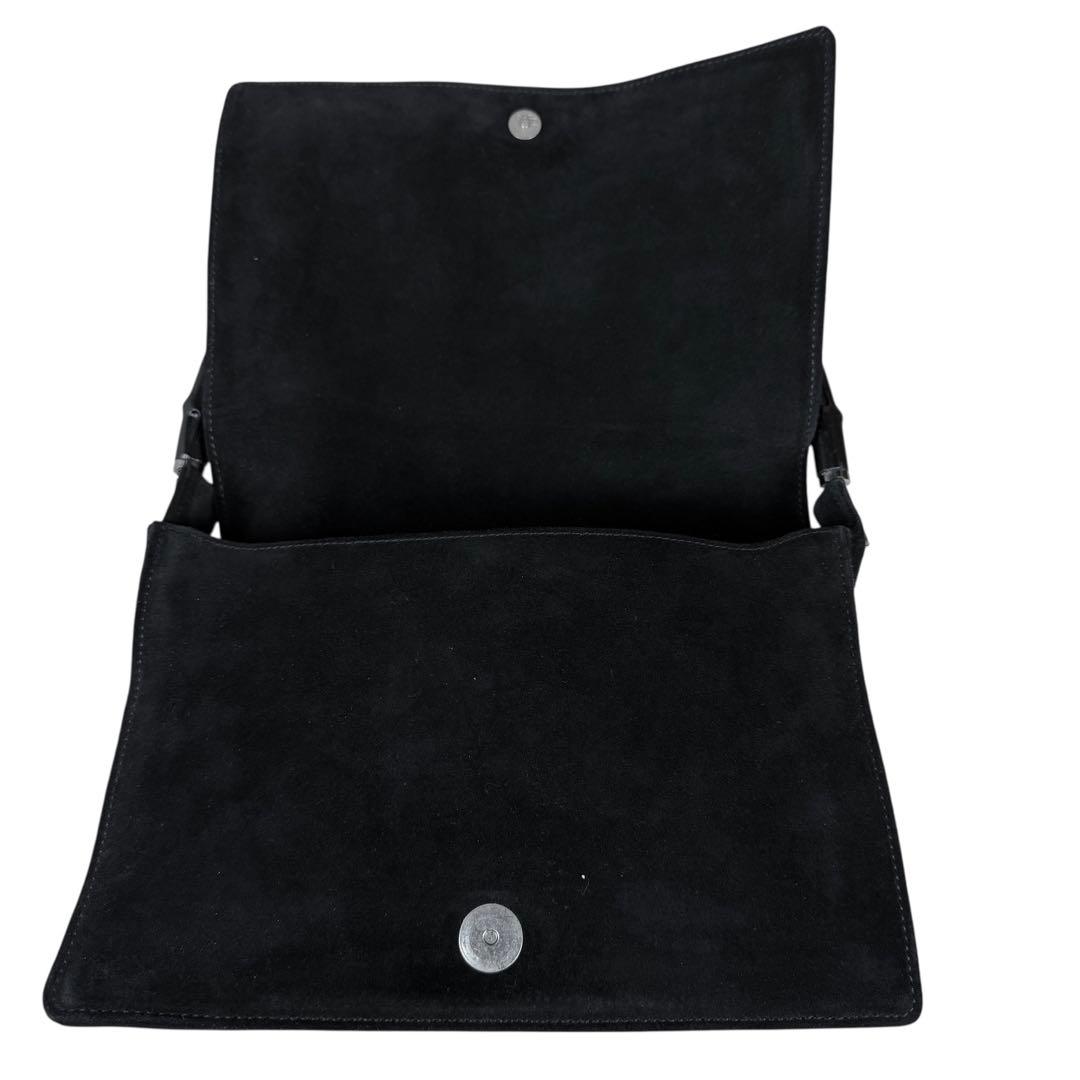 【良品】GUCCI グッチ ロゴ刻印 バンブー ワンショルダーバッグ スエード