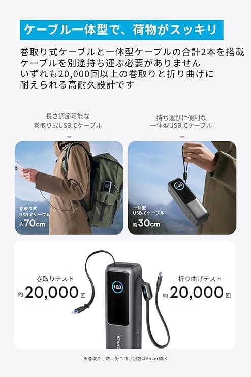 【新品未使用】Anker Power Bank 25000mAh 165W出力
