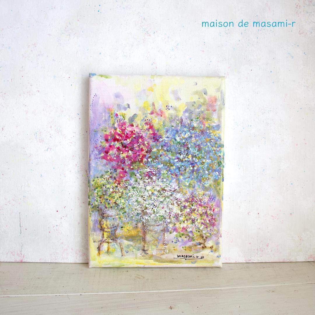 「フラワーガーデン2025.6.6」 アクリル画 SM キャンバス 原画 額なし