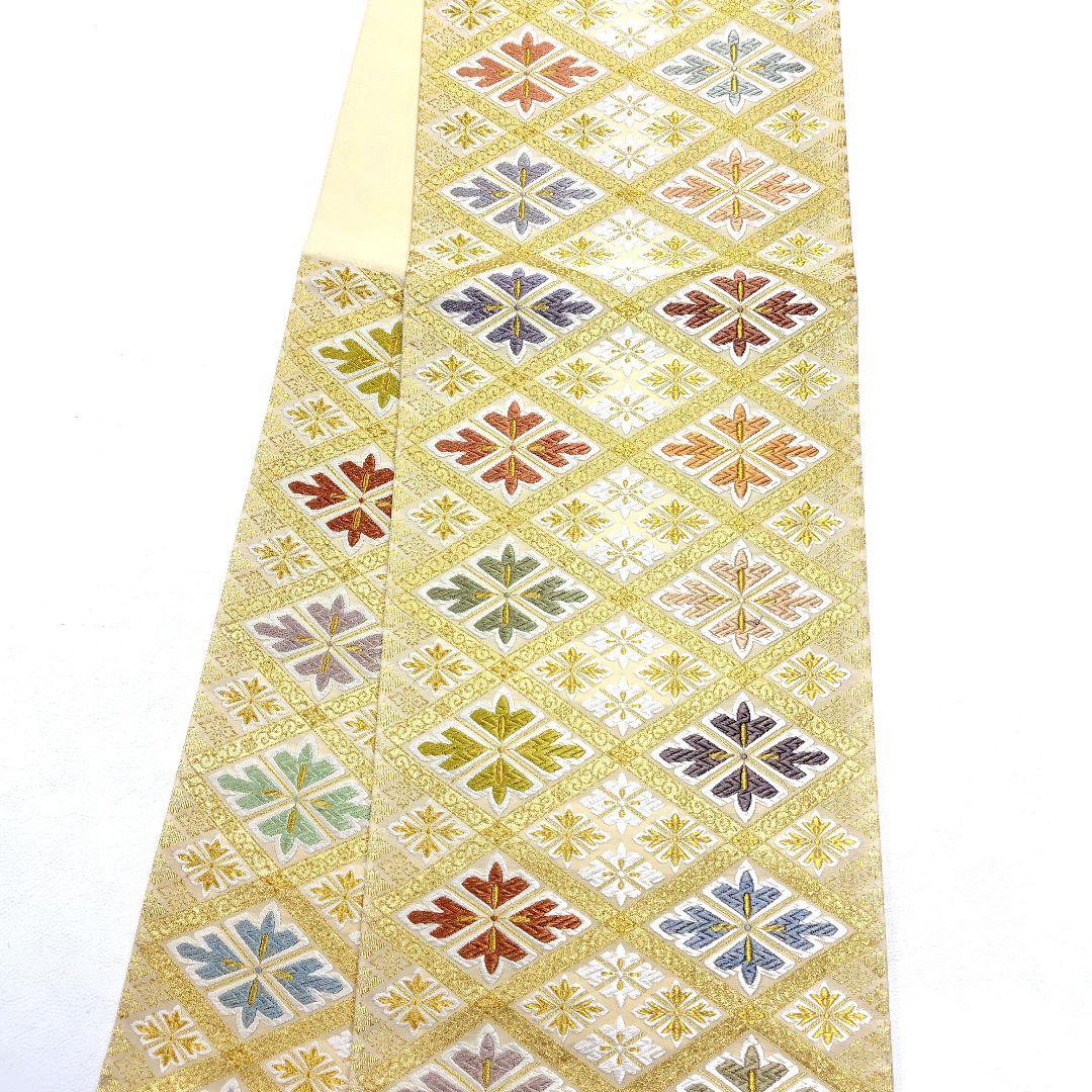 帯5063 ○高級 正絹 六通 袋帯