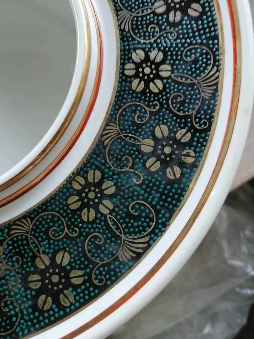 W高級品‼️九谷焼 青粒鉄仙 7号灰皿 - メルカリ