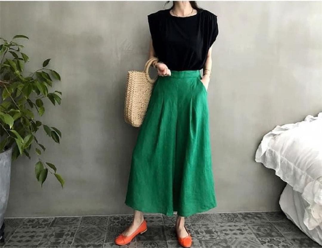 Y's ワイズ 2019SS ベロア サルエルワイドパンツ ネイビー サルエル