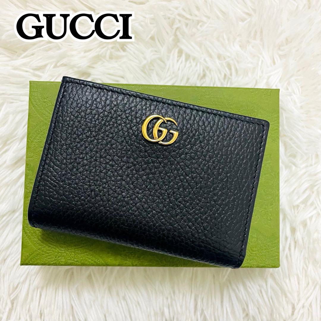 極美✨付属完備✨GUCCI 二つ折り GGマーモント バイカラー 日本限定