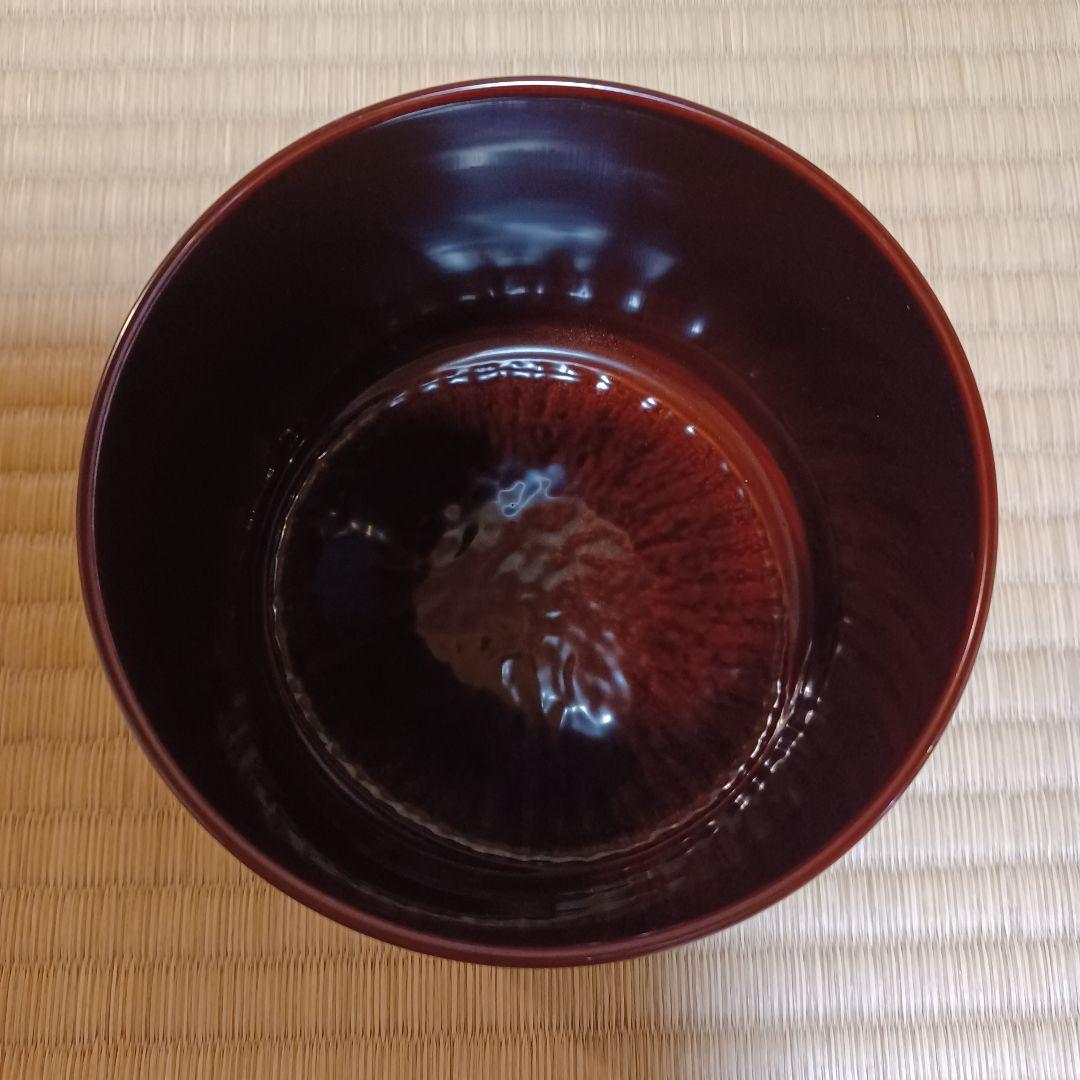 未使用 溜塗 竹建水 桐箱有 茶道具 漆器 漆芸 竹製 ⑭