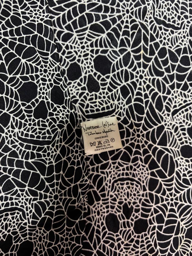 ス*ム様 NUMBER（N）INE ナンバーナイン　シルク　ドクロ　ストール　黒