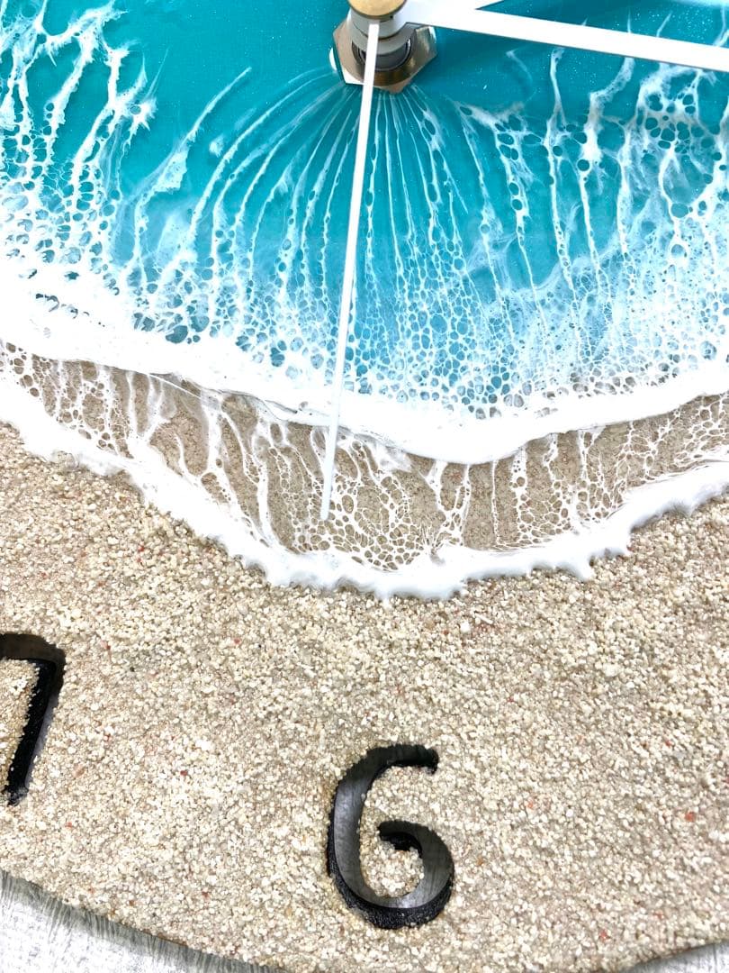 海レジンアート〜円型壁掛け時計