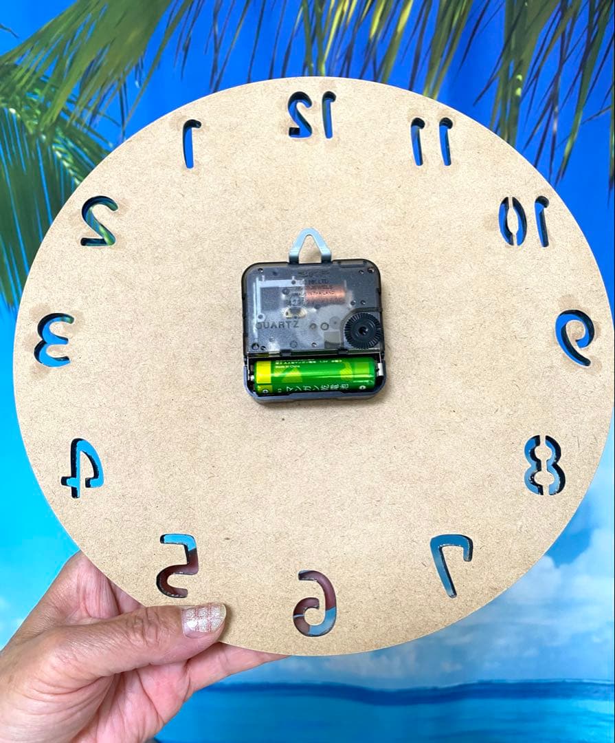 海レジンアート〜円型壁掛け時計