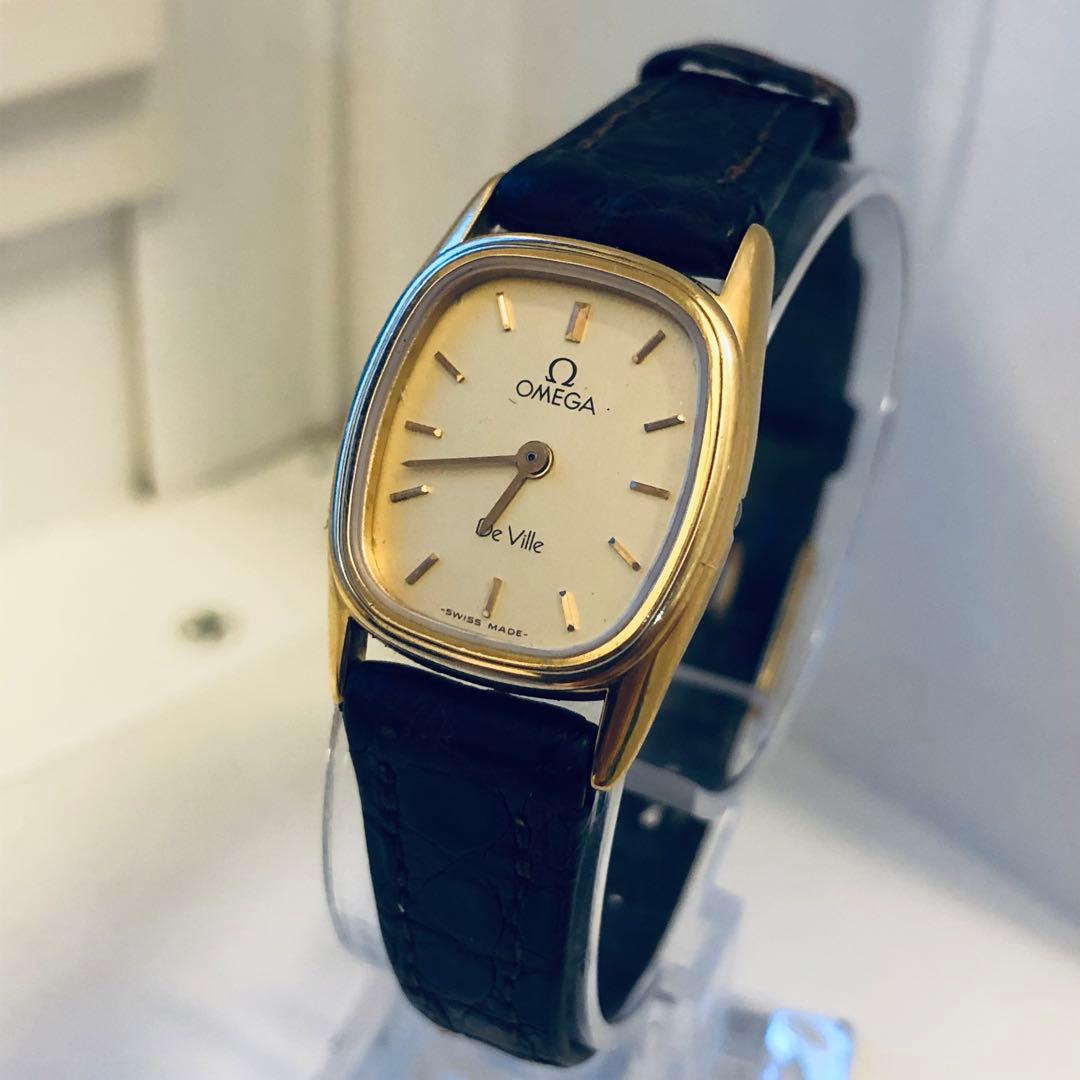 OMEGA de Ville スクエア　ゴールド　電池新品　レディース 時計 il_fullxfull.6259469344_mrru.