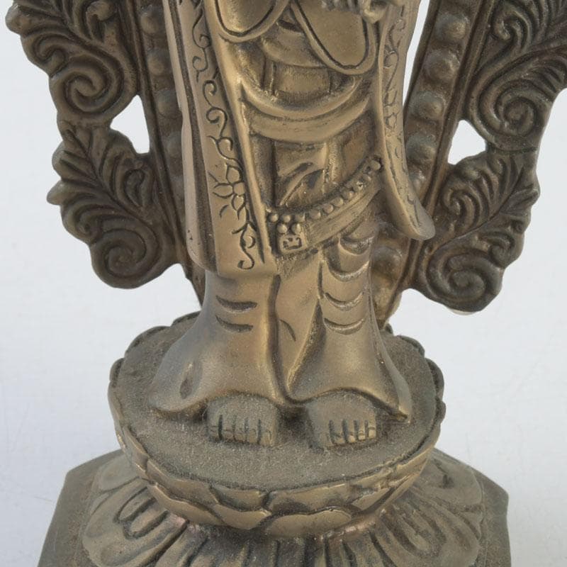 仏教美術 古銅 観音菩薩像 仏像 置物 V 9362