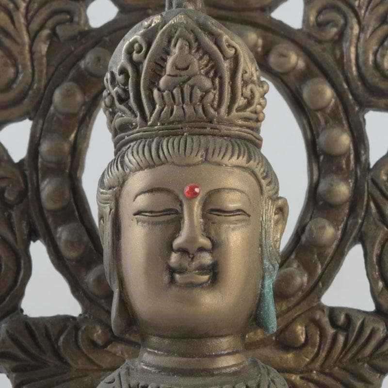 仏教美術 古銅 観音菩薩像 仏像 置物 V 9362