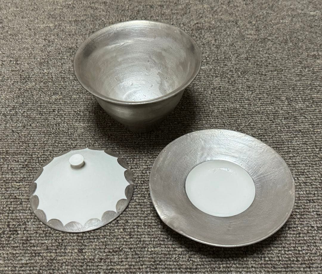 松本美弥子 蓋碗 宝瓶 銀彩 - メルカリ