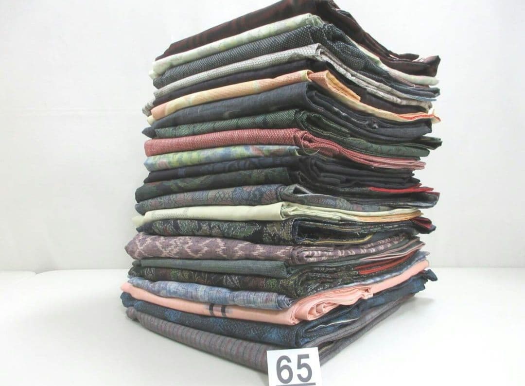 No.65大島紬等の紬の着物22点まとめてセット美品多数