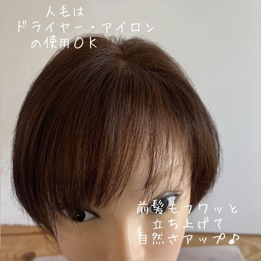 《半手植え　レミーヘアウィッグ》ナチュラルブラック　分け目リアルスキン