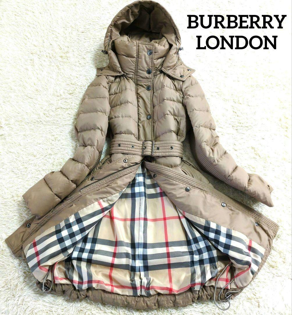 極美品✨️バーバリーロンドン 超ロングベルテッドダウン メガチェック