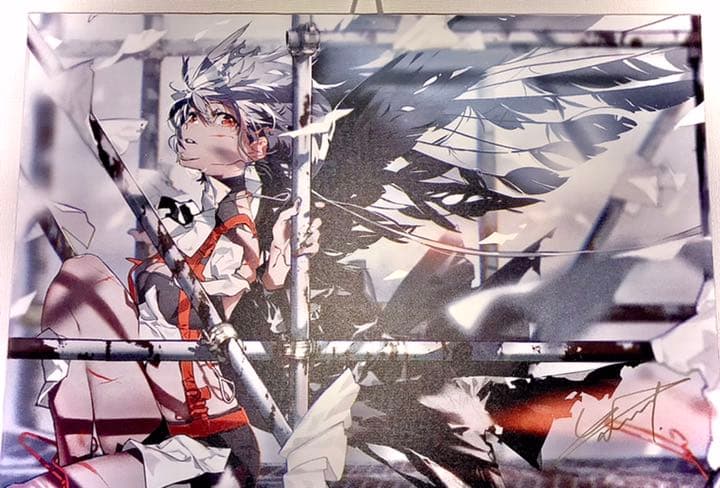 米山舞 初個展メインイラスト作品「SHE RAVEN」