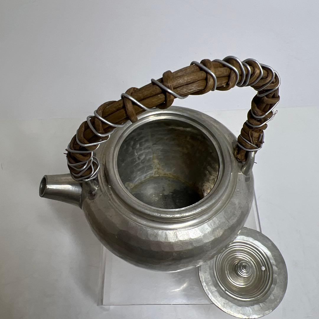 錫製 煎茶急須 199g 幅約10.5 ㎝ 東さ8-0124① 急須 1.5号 (底網) よう